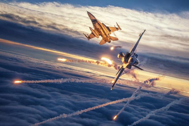 Myśliwce F-16 nad Malborkiem