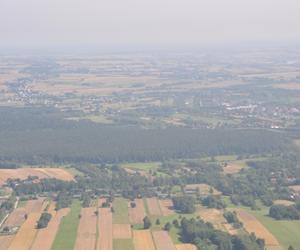 Piękne Góry Świętokrzyskie widziane ze słynnej wieży