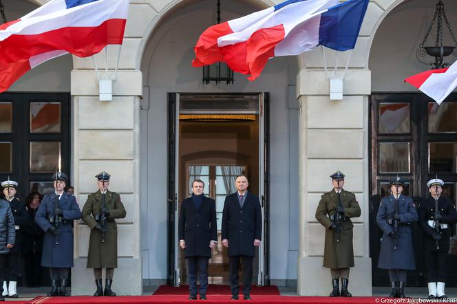 Spotkanie Prezydenta Andrzeja Dudy z Prezydentem Emmanuelem Macronem