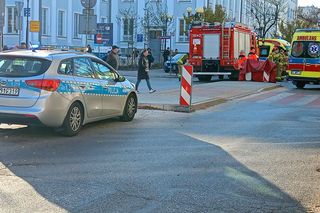 Do potrącenia pieszej kobiety na ulicy Piłsudskiego doszło w rejonie przejścia dla pieszych przy Urzędzie Miasta Siedlce