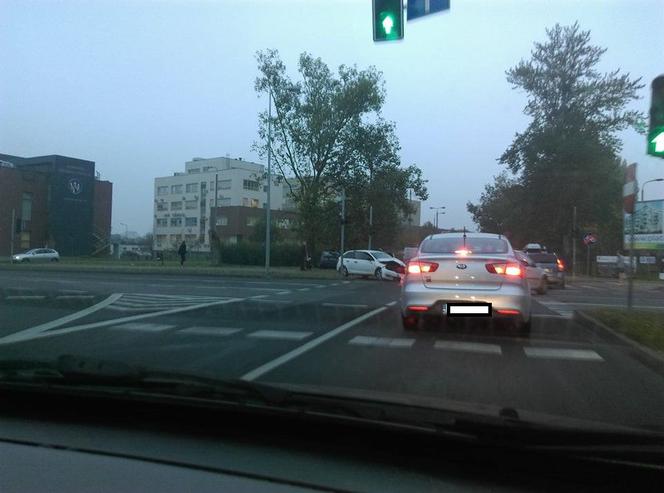 Wypadek na rondzie Wielkopolskim