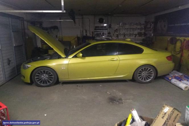 Limonkowe BMW odzyskane przez policję