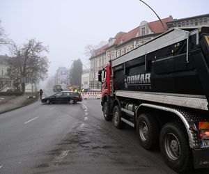 Ulica Zwycięstwa w Koszalinie zamknięta