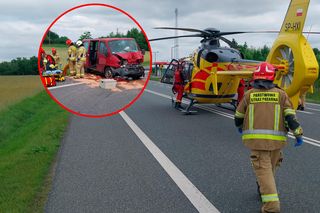 Bus zderzył się z ciężarówką. Poszkodowanych 11 osób! Poważne utrudnienia, śmigłowce w akcji