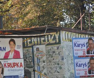 Kampania wyborcza w Kielcach. W śródmieściu najwięcej plakatów kandydatów do Sejmu i Senatu