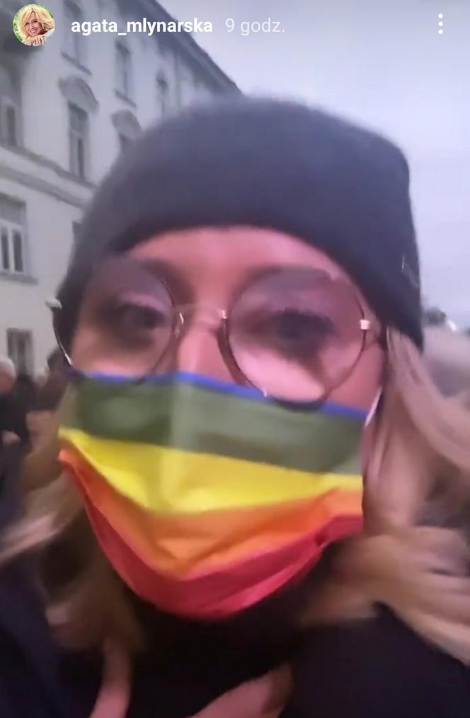 Agata Młynarska protestowała