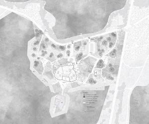 Brownfield - biurowiec na post-industrialnym terenie kopalni otoczonym przez sztuczne jeziora