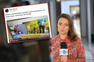 Agata Adamek uderzona w głowę podczas transmisji na żywo w TVN 24 