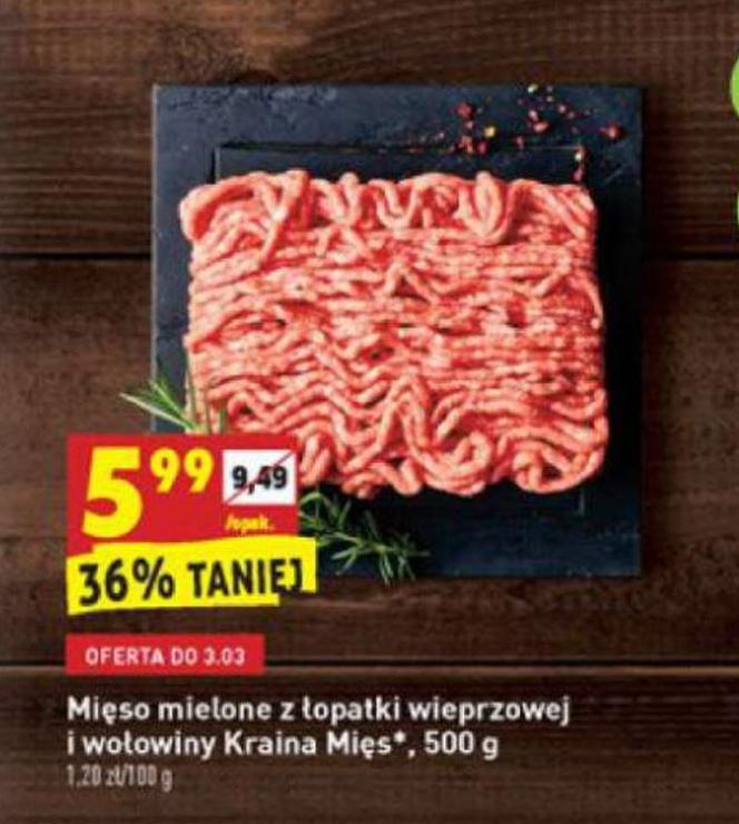 Mięso mielone z łopatki wieprzowej i wołowiny 5,99 zł