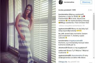 Karolina Malinowska w sukience z supermarketu: Wyrocznie modowe nie wybaczą takiej zniewagi