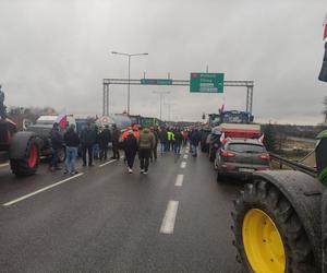 Protest rolników w Elblągu na S7