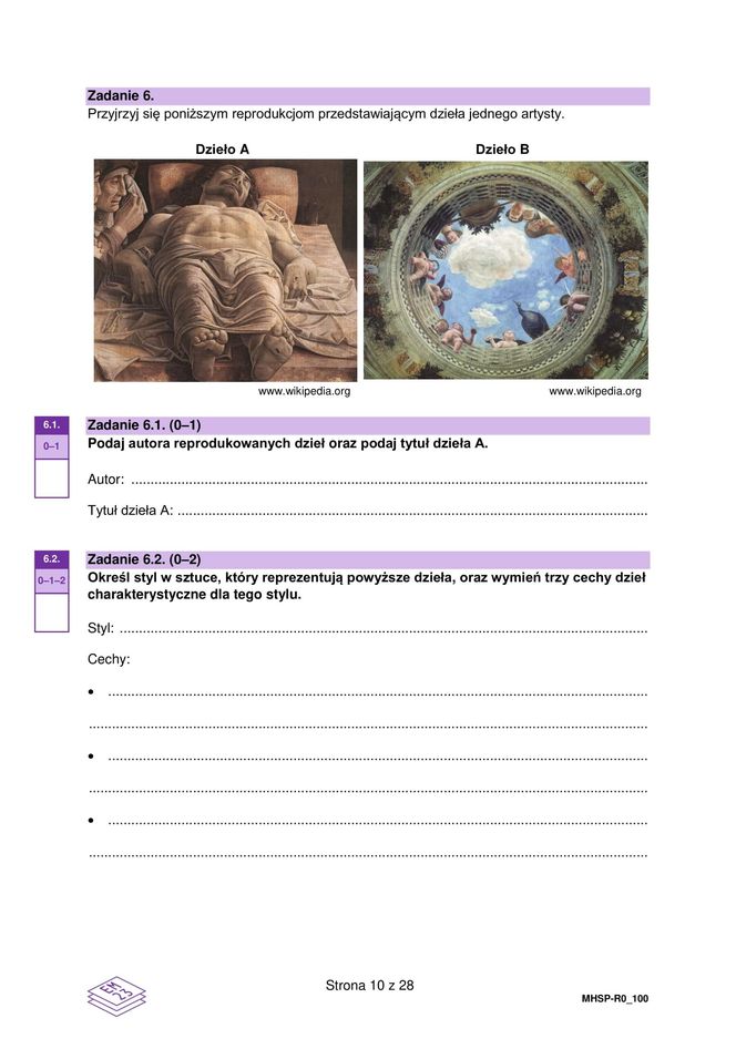 Matura 2025 historia sztuki - arkusz CKE 14.05.2025 - Formuła 2023