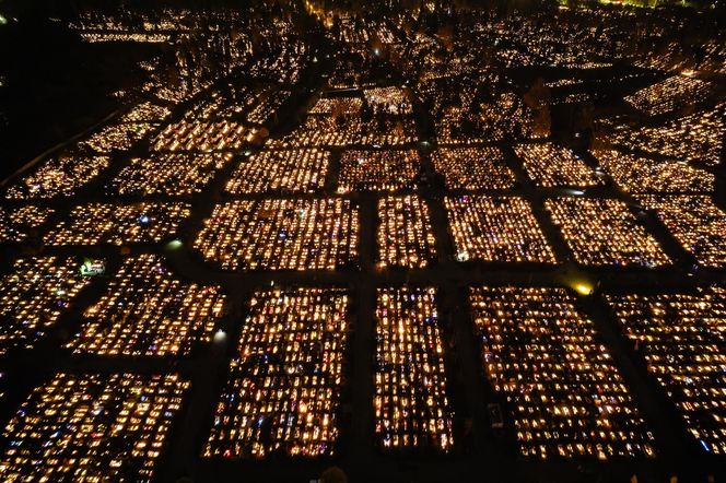 1 listopada na Cmentarzu Łostowickim w Gdańsku. Tak wygląda w dniu Wszystkich Świętych