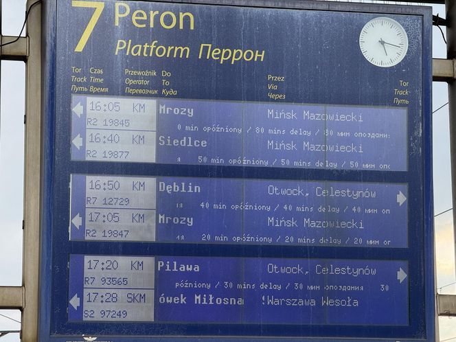 Paraliż na kolei po wypadku w Wesołej