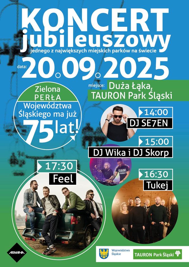 TAURON Park Śląski świętuje 75-lecie! Na jubileuszowym koncercie zagrają Feel i DJ Wika