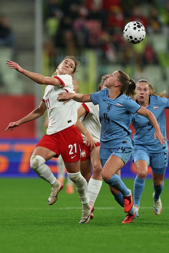 Marta Nawrocka na meczu Polska - Holandia