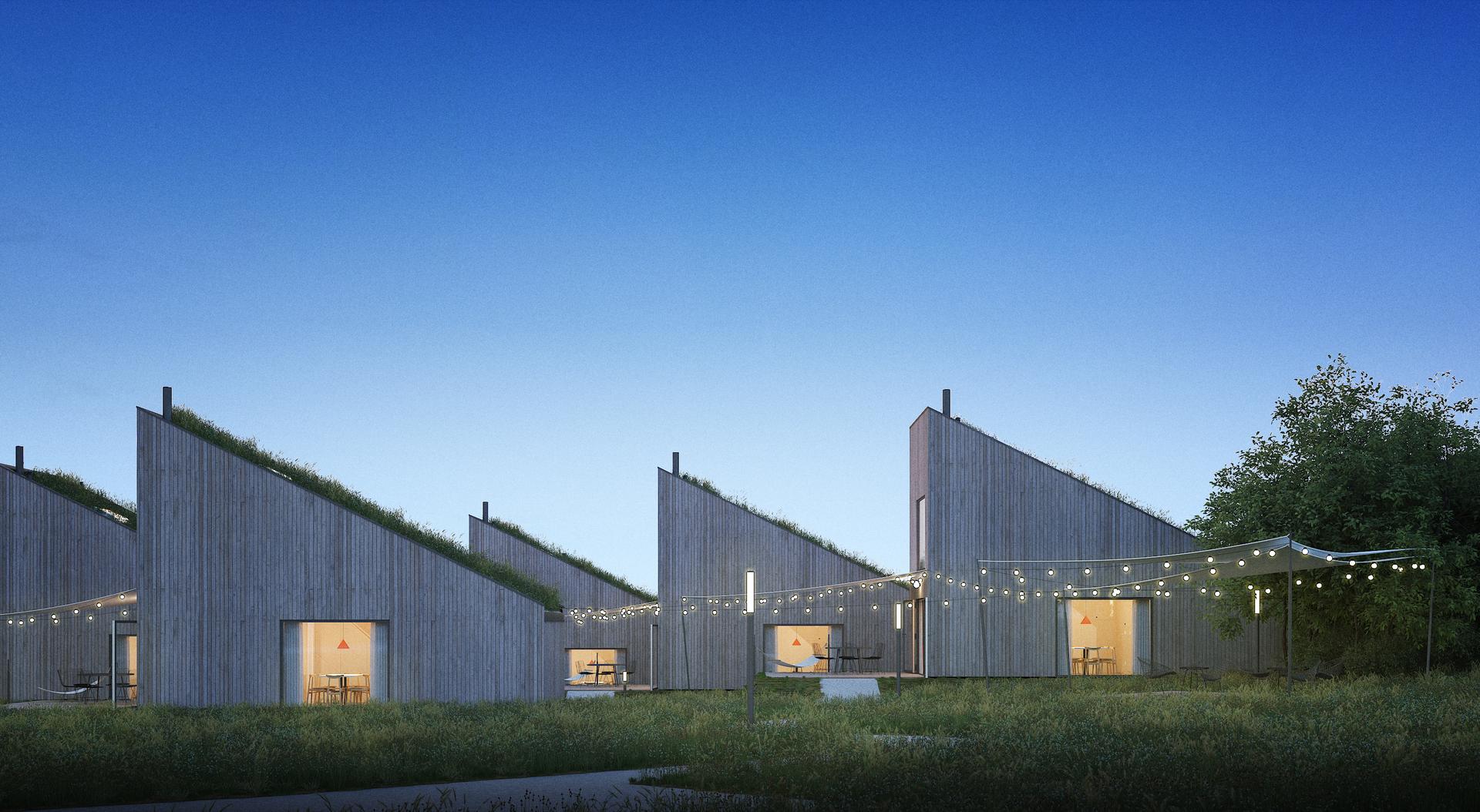 Zespół domków letniskowych w Borach Tucholskich projektu AKKT