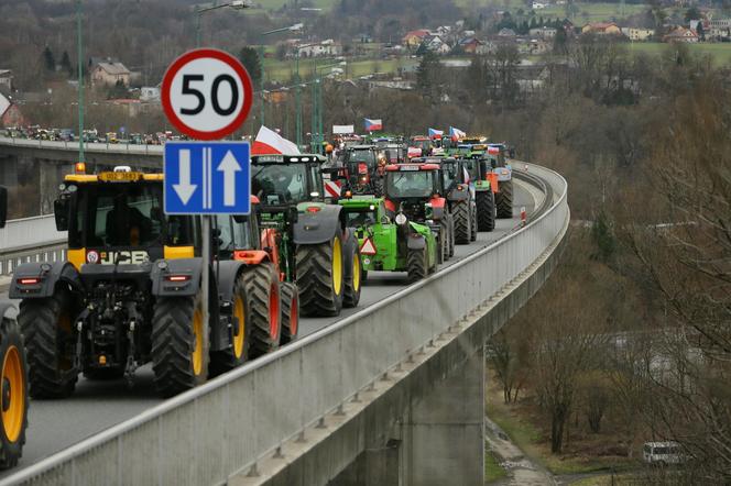 Protest rolników. Zablokowali granicę w Cieszynie