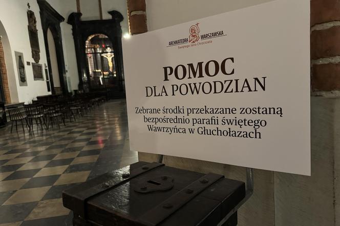 Pomoc dla powodzian w Archikatedrze Warszawskiej