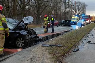 Zderzeniu sześciu samochodów, jedna osoba poszkodowana 