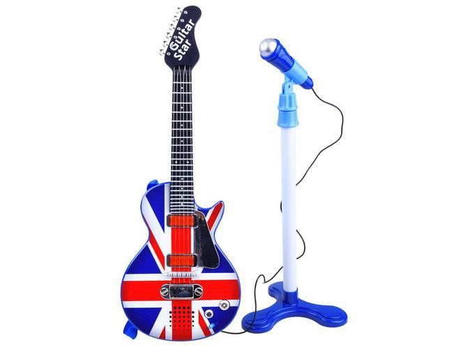 Gitara i mikrofon zabawkowy dla dzieci