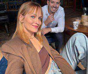 Barwy szczęścia na planie. Justin (Jasper Sołtysiewicz), Ola (Michalina Robakiewicz)