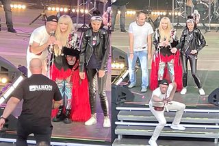 Absurdalne sceny na koncercie Maryli Rodowicz. Facet wtargnął na scenę, ochroniarz się spóźnił! Niepokojące zdjęcia