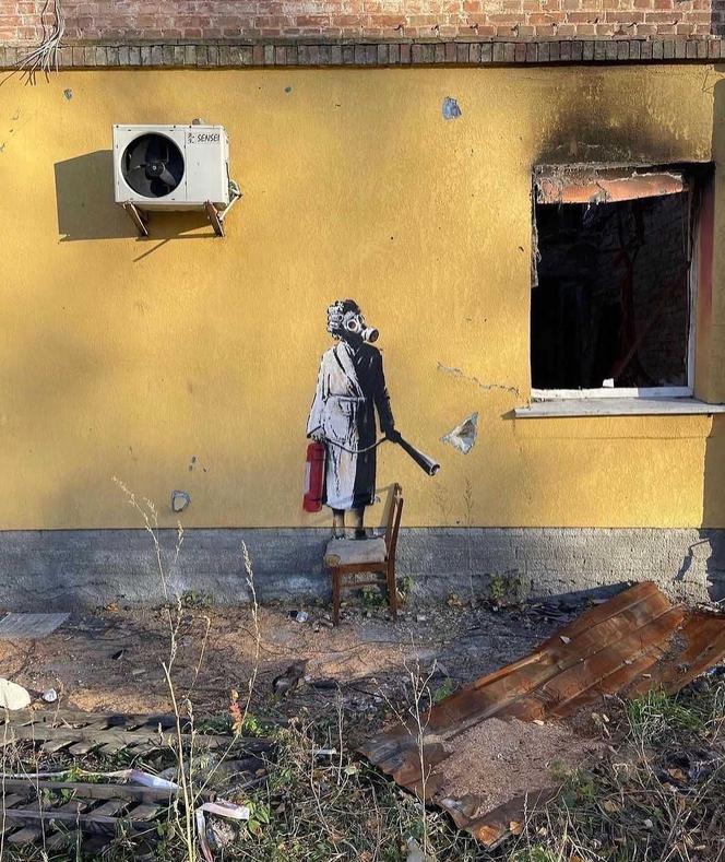 Mural Banksy'ego na Ukrainie
