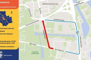 Warszawa.  Jesienny weekend z remontami ulic