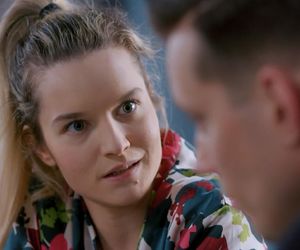 Na Wspólnej odc. 4045. Darek Żbik (Michał Mikołajczak), Kasia (Julia Chatys)