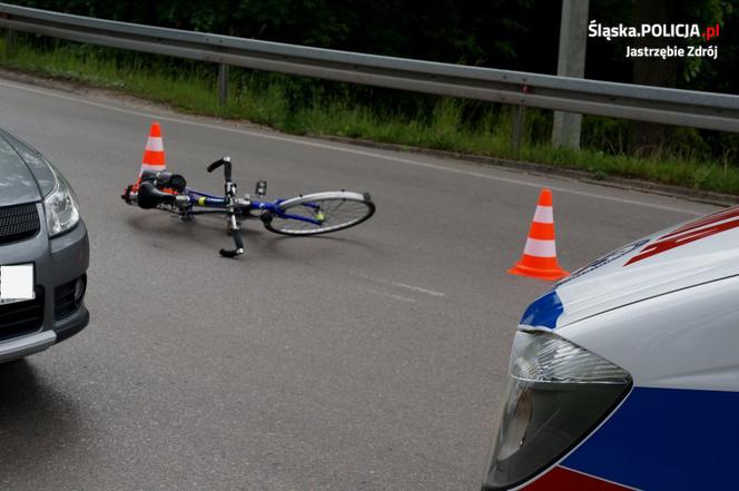 Koszmarny wypadek rowerzysty w Jastrzębiu-Zdroju [ZDJĘCIA]
