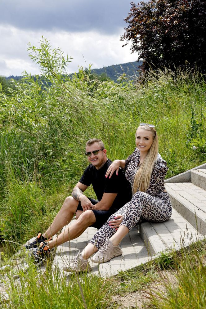 Dawid Narożny z żoną Joanną