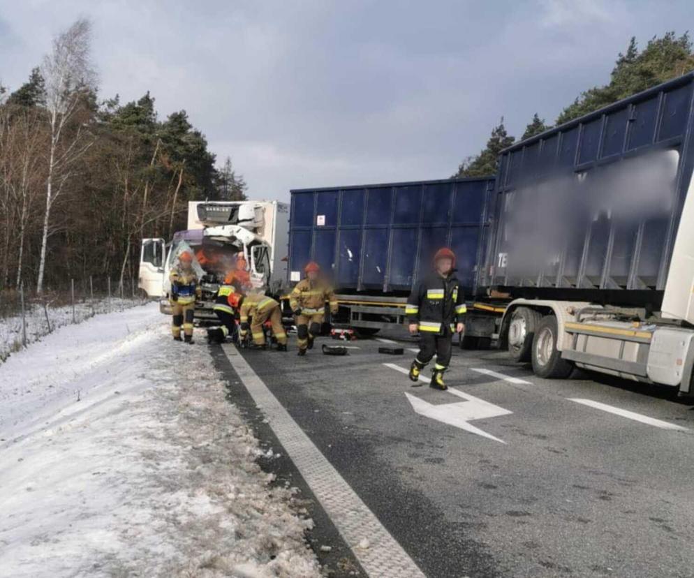 Wypadek na A4 w rejonie węzła Skawina