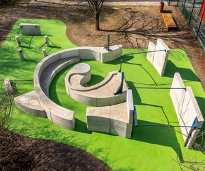 Flowpark do ćwiczenia parkouru, park Przy Bażantarni