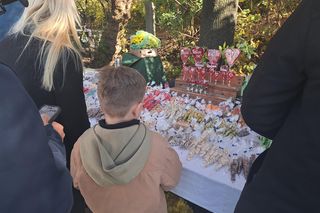 Trupi miodek, misie bezowe i oscypki. Stoiska jak na odpuście pod cmentarzem Rakowickim w Krakowie [GALERIA]