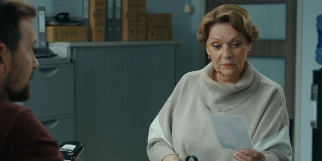 Barwy szczęścia odc. 3230. Józefina Rawiczowa (Elżbieta Jarosik), Marcin Kodur (Oskar Stoczyński)iczowa (Elżbieta Jarosik)