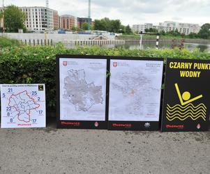 Mapa czarnych punktów wodnych w Warszawie