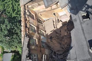 Zawalona kamienica przy ul. Głowackiego w Łodzi 