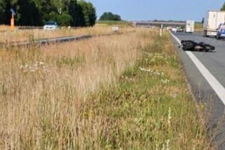 Śmier motocyklisty na A2