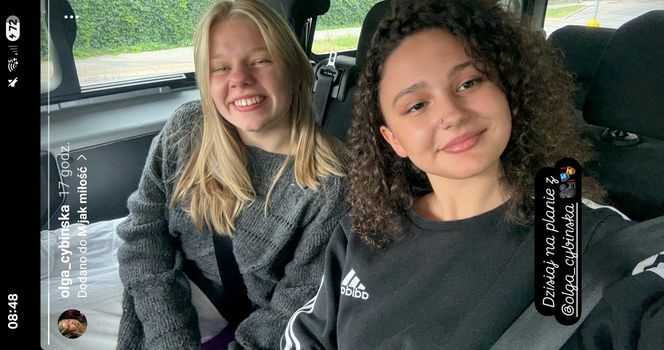 M jak miłość nowy sezon. Lenka (Olga Cybińska), nowa koleżanka (Sofiia Stelmakh) na planie