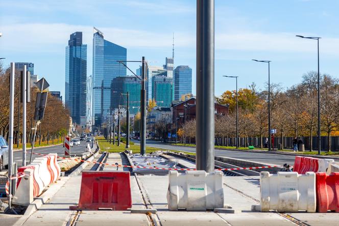 Budowa tramwaju na Kasprzaka, listopad 2023