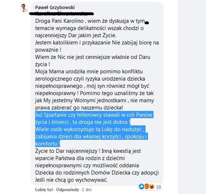 Komentarz Pawła Grzybowskiego