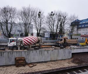 Postępują prace nad konstrukcją budynku Dworca Głównego w Olsztynie. Perony niemal na ukończeniu [ZDJĘCIA]