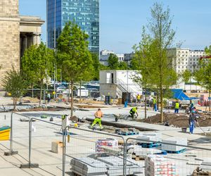 Plac Centralny w Warszawie pod koniec budowy