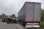 Dwie ciężarówki i osobówka rozbite na trasie Kwidzyn-Bądki