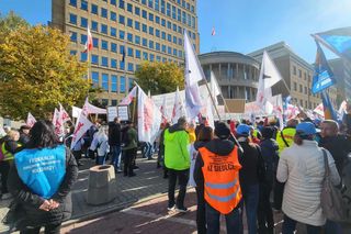 Protest kolejarzy Warszawa 15.10.2025
