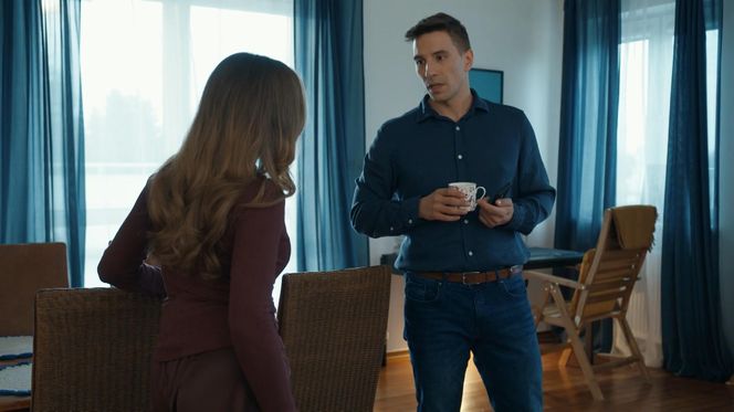 Barwy szczęścia odc. 3193. Oliwka (Wiktoria Gąsiewska), Tomasz Kępski (Jakub Sokołowski)