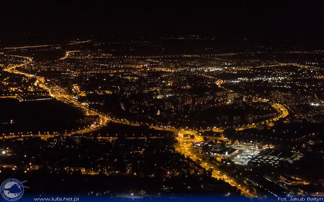 Nocne zdjęcia Lublina z góry!