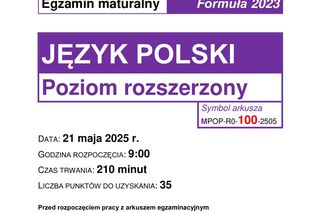 Matura polski rozszerzony 2025  - ARKUSZE CKE do pobrania + tematy wypracowania [21.05.2025]
