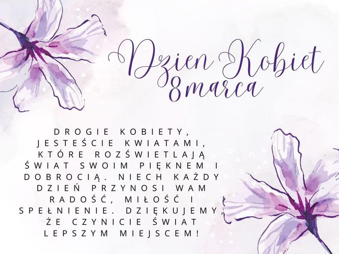 Dzień Kobiet życzenia na 8 marca
